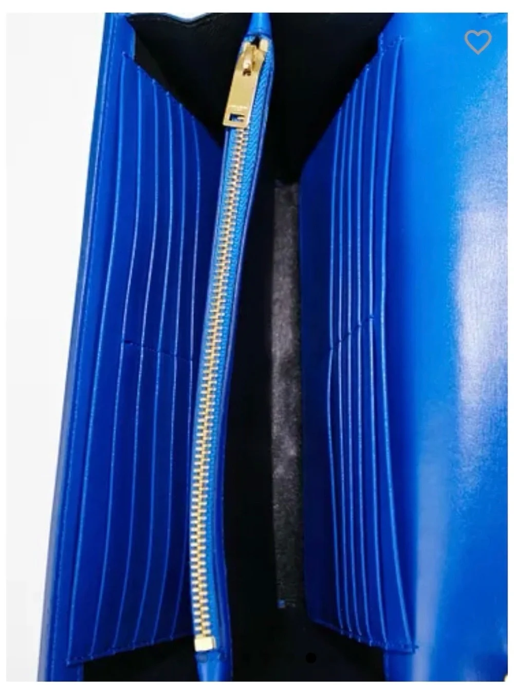 YVES SAINT LAURENT Saint Laurent Blue Leather Classic Letters Chain Clutch Bag
